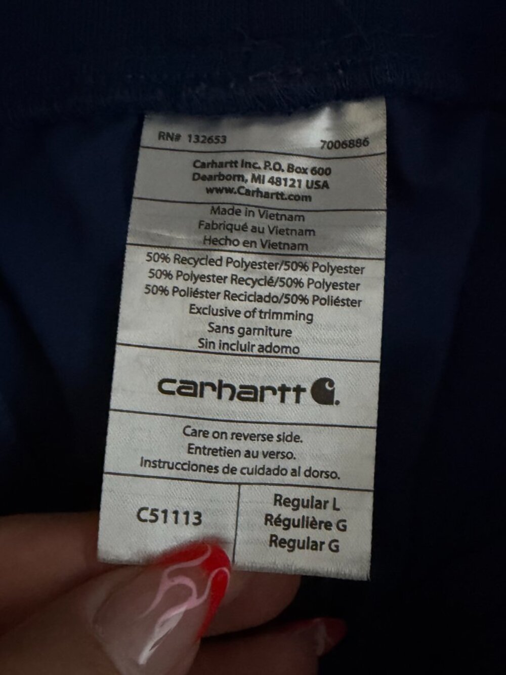 Carhartt Force Women L Navy Blue Essential Jogger Scrub Pants Medical Nurse - Picture 7 of 7